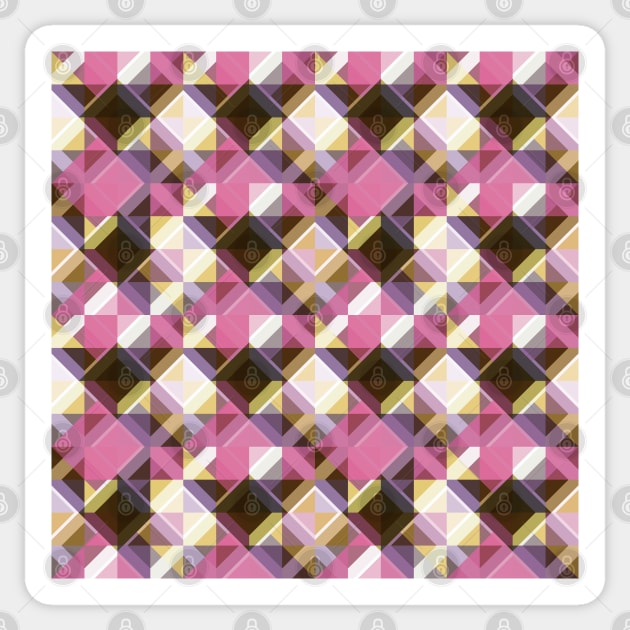 Psychedelic Geometric Pink & Yellow Sticker by StephersMc